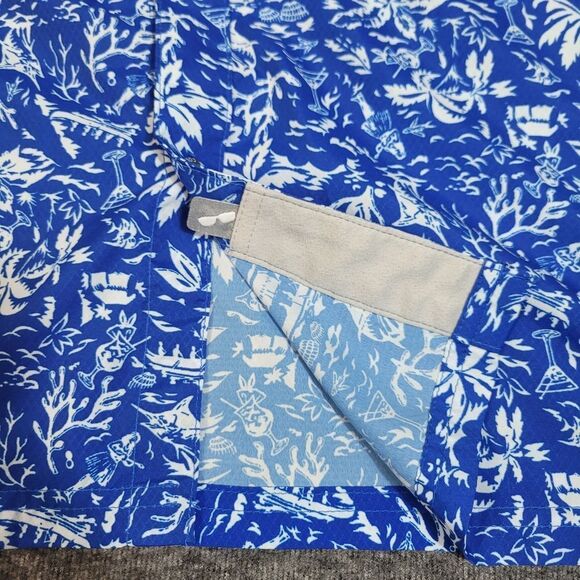 Columbia PFG Super Slack Tide Camp Mens Fishing Shirt Size 2XL Blue Tropical - Picture 9 of 15